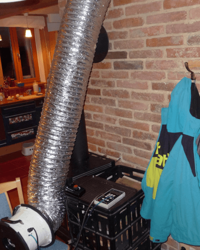 Ukázka průběhu blower door testu