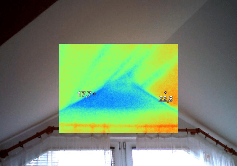 Ukázka výsledků měření termovizí