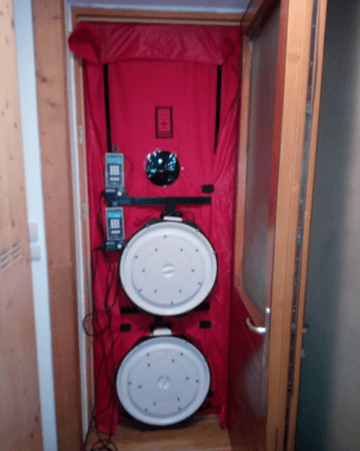 Ukázka průběhu blower door testu