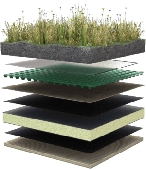 Analysis of the individual parts of the green roof composition