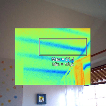 Example of measurement using a thermal camera