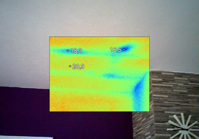 Ukázka výsledků měření termovizí