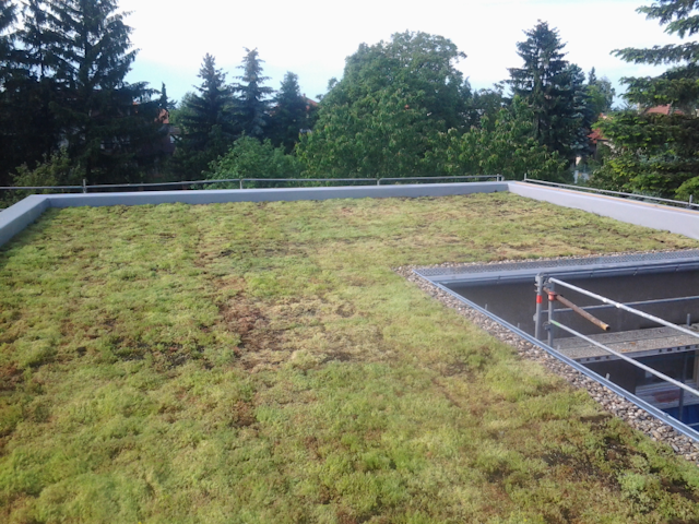 Ukázka realizace zelené střechy ve Slivenci