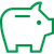 Icon of a piggy bank