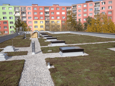Showcase of green roof realization in Plzeň