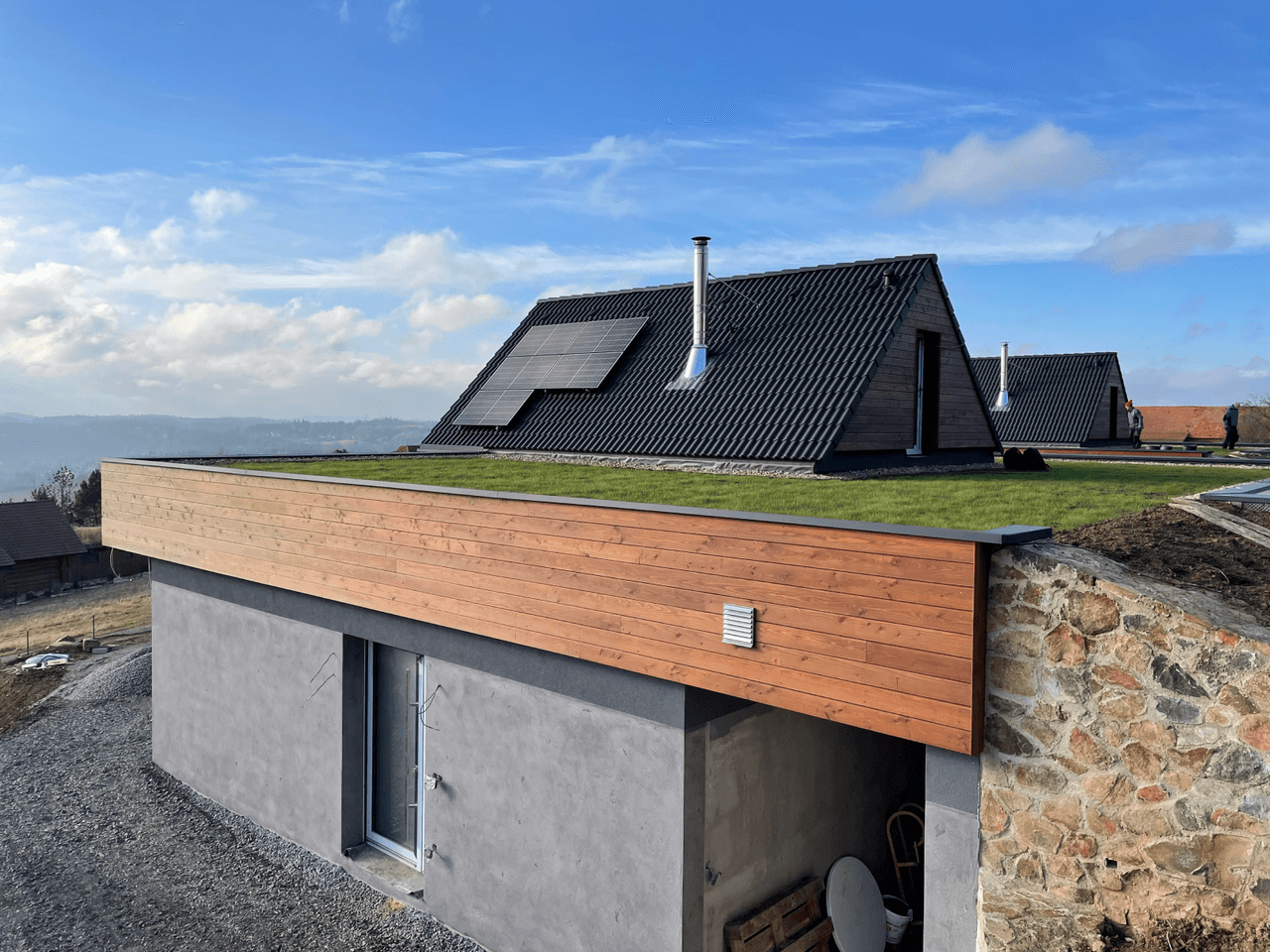 Ukázka realizace zelené střechy