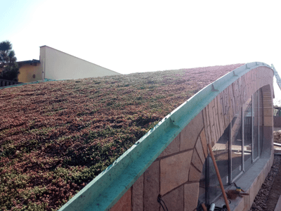 Showcase of green roof realization in Holyně